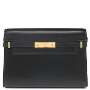 Saint Laurent Yves Manhattan Bag Shoulder Calfskin Black Clutch